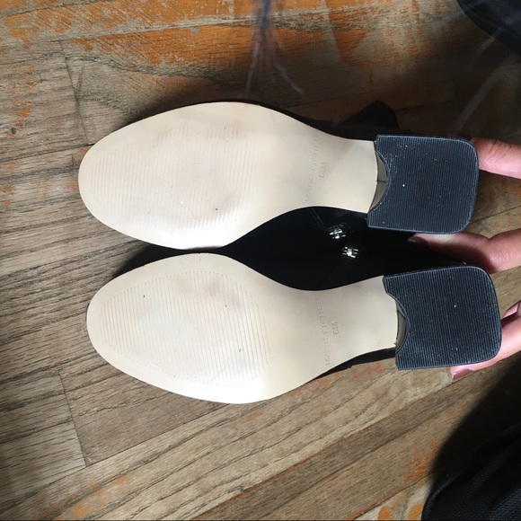 Marc Fisher Janie Satin Black Booties - Picture 6 of 7